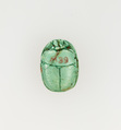 Scarab Inscribed with the Throne Name of Ahmose, Steatite, glazed