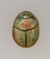 Scarab Inscribed for the God's Wife Nefertari, Steatite, glazed