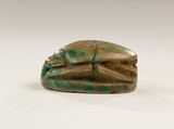 Scarab Inscribed for the God's Wife Nefertari, Steatite, glazed