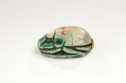 Scarab Inscribed for the God's Wife Nefertari, Steatite, glazed