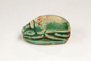 Scarab Inscribed with the Throne Name of Amenhotep I, Steatite, glazed