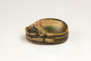 Scarab Inscribed with the Throne Name of Amenhotep I, Steatite, glazed