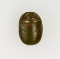Scarab Inscribed for the King's Principal Wife Ahmose(-Nefertari), Steatite, glazed