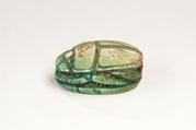 Scarab Inscribed with the Throne Name of Amenhotep I, Steatite, glazed