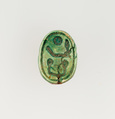 Scarab Inscribed with the Throne Name of Amenhotep I, Steatite, glazed