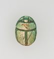 Scarab Inscribed with the Throne Name of Amenhotep I, Steatite, glazed