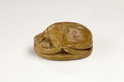 Scarab Inscribed with the Throne Name of Amenhotep I, Steatite, glazed