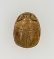 Scarab Inscribed with the Throne Name of Amenhotep I, Steatite, glazed