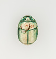 Scarab Inscribed with the Throne Name of Thutmose II, Steatite, glazed