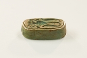Scaraboid with an image of Hathor, Faience