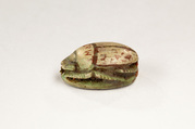 Scarab Inscribed with the Throne Name of Thutmose I, Steatite, glazed