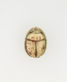 Scarab Inscribed with the Throne Name of Thutmose I, Steatite, glazed