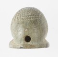Seal amulet in the shape of hedgehog, Glazed steatite
