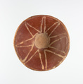 White cross-lined ware bowl, Pottery, paint