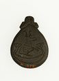 Amulet illustrating a baboon in a boat, Green faience