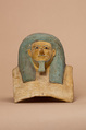 Canopic jar head of Kay, Linen covered with stucco