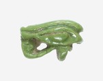 Sacred Eye Amulet, Faience, apple green