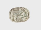 Scarab Inscribed with the Sobek Crocodile and a Fish, Mica schist