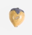Persea fruit pendant, Faience, Yellow and violet