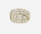 Seal Amulet Decorated with a Hippopotamus, White mica schist