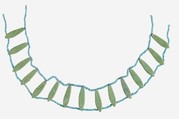 String of Leaf Beads, Faience