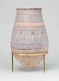 Blue-painted Jar from Malqata, pottery, slip, paint
