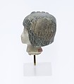 Head from a Spoon in the form of a Swimming Girl, Travertine (Egyptian alabaster), steatite