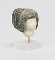 Head from a Spoon in the form of a Swimming Girl, Travertine (Egyptian alabaster), steatite