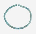 String of Large Flat Disk Beads, Faience