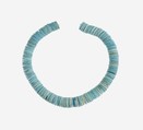 String of Large Flat Disk Beads, Faience