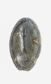 Cowroid Stamp Seal with a Nefer Hieroglyph on the Base, Faience