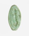Cowroid Stamp Seal with a Nefer Hieroglyph Inscribed on the Base, Faience