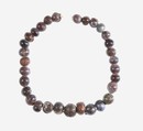 String of Ball Beads, Glass, red-purple