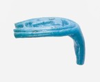 Ring, Prenomen of Amenhotep III, Faience, blue