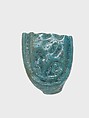 Ring Fragment with part of name Tiy, Faience, dark green