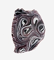 Body Fragment of Vase with Mosaic Pattern in Purple and White, Glass