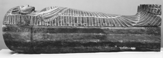 Rishi coffin of the Lady Rini, Wood (ficus sycomorus), stucco, paint, paraffin