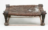 Stool, Wood, reed