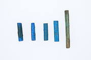 Cylindrical beads from the mummy of Ukhhotep, Faience