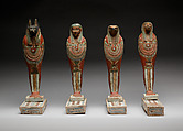 Funerary Figure of Duamutef, Plastered and painted wood