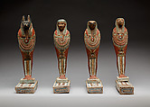 Funerary Figure of Duamutef, Plastered and painted wood