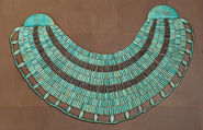 Model Broad Collar of Hapiankhtifi, Faience, blue green and black