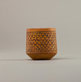 Cup with feather (?) decoration, Pottery, paint