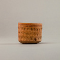 Cup with three rows of impressed decoration, Pottery, paint