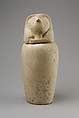Canopic jar with falcon head (Qebehsenuef), Limestone