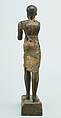 Statuette of a Young Man, Wood (probably ebony), gesso, linen, glass inlay