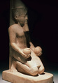 Amenhotep II in the Double Crown, Kneeling and Offering, Limestone