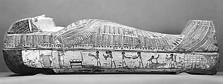 Rishi coffin, Sycomore wood, stucco, paint