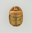 Scarab Inscribed for an Unknown Queen Wy, Steatite, glazed ?