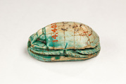 Scarab Inscribed with the Throne Name of Amenhotep I, Steatite, glazed